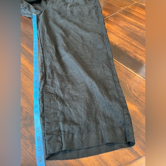 Athleta Retreat 100% Linen High Rise Wide Leg Pants Women’s Plus 2X Petite Black - Picture 12 of 13